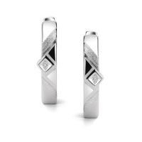 Серебряные серьги с бриллиантом Серебряные серьги с бриллиантом