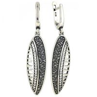 Серебряные серьги с цирконами Серебряные серьги с цирконами