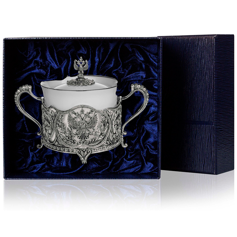 Сахарница "Герб" с чернением