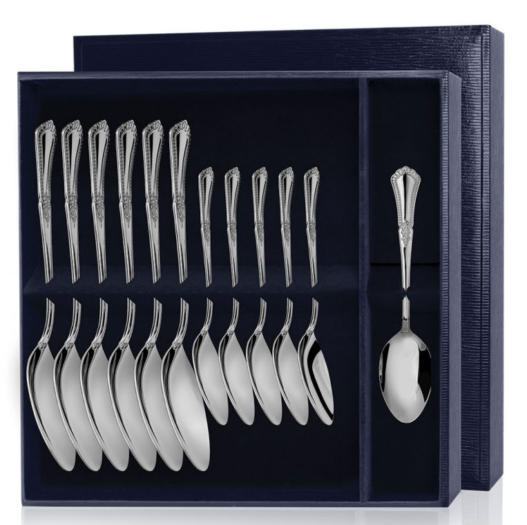 Серебряный набор «Фаворит» 12 предметов столовые и чайные ложки