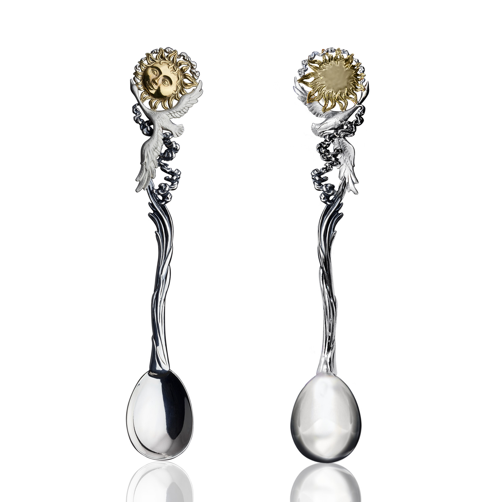 Серебряная чайная ложка «День»