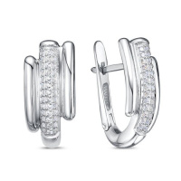 Серьги из серебра с фианитами Серьги из серебра с фианитами