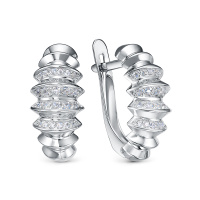 Серебряные серьги с фианитами