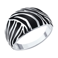 Кольцо из серебра с эмалью