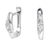 Серьги из серебра с бриллиантами