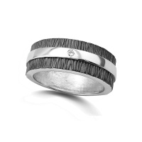 Кольцо из серебра с белым топазом