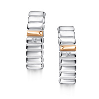 Серьги из серебра с позолотой и бриллиантами