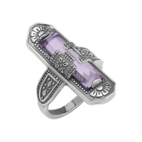 Кольцо из серебра с аметистом «Гранада» Кольцо из серебра с аметистом «Гранада»