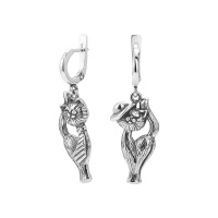 Серебряные серьги «Стиляги» Серебряные серьги «Стиляги»