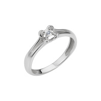 Серебряное кольцо с бриллиантом