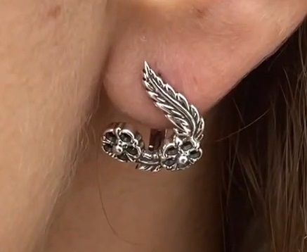 Серебряные серьги «Незабудки»