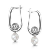 Серебряные серьги с жемчугом Серебряные серьги с жемчугом