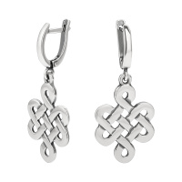 Серебряные серьги «Узел Будды»