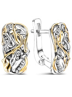 Серьги из серебра с позолотой Серьги из серебра с позолотой