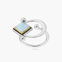 Кольцо из серебра с камнем ларимар Кольцо из серебра с камнем ларимар