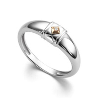 Кольцо из серебра с бриллиантом