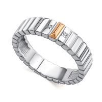 Кольцо из серебра с бриллиантом и позолотой Кольцо из серебра с бриллиантом и позолотой