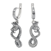 Серьги из серебра «Эгле» змея