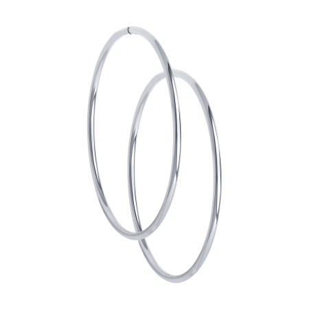 Серьги конго из серебра 3,5 см