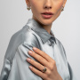 Серьги из серебра с камнем цитрин
