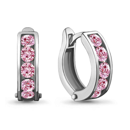 Серебряные серьги с фианитами