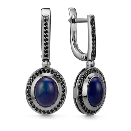 Серьги из серебра с камнем опал