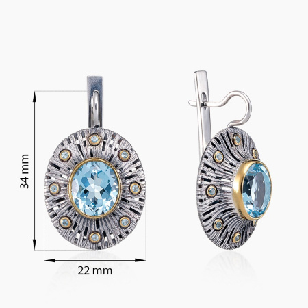 Серебряные серьги «Сияющий Покров»