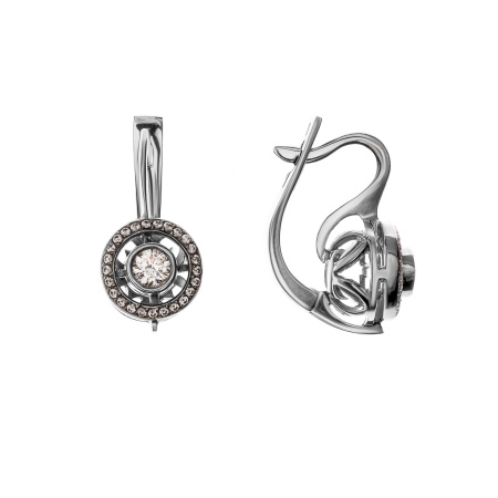 Серебряные серьги с фианитами