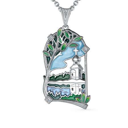 Подвеска из серебра с эмалью «Русь - Умиротворение»