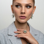 Кольцо из серебра с камнем малахит