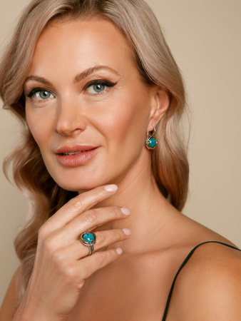 Серебряное кольцо с бирюзой