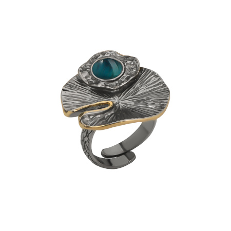 Кольцо из серебра с тигровым глазом