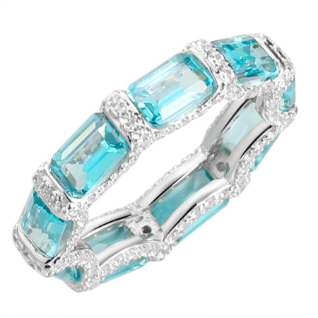 Кольцо из серебра с фианитами