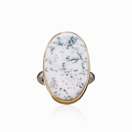 Кольцо из серебра с камнем яшма