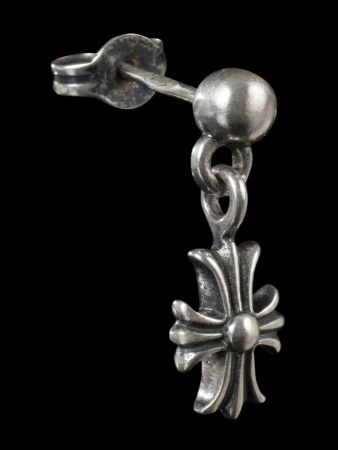 Серебряная моносерьга «Крест»