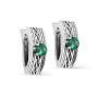 Серебряные серьги с изумрудом