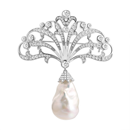 Брошь из серебра «Винтаж»