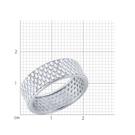 Кольцо из серебра с фианитами Shine bright