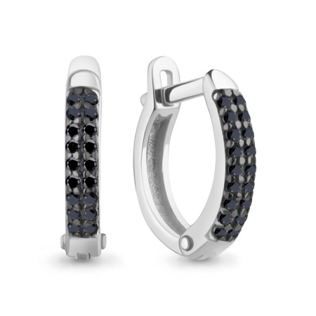 Серьги из серебра с нанокристаллом