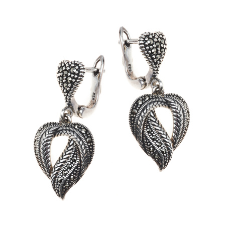 Серьги из серебра с марказитами