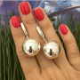 Серьги из серебра «Шарик»