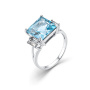 Кольцо из серебра с топазом и горным хрусталем