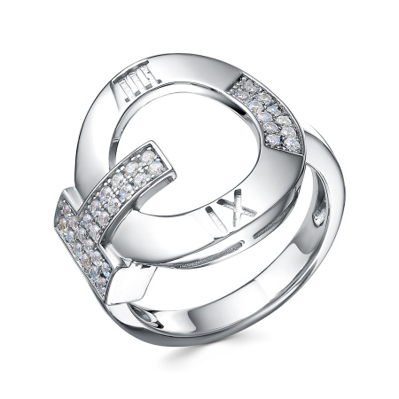 Серебряное кольцо с фианитами