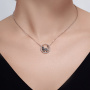 Серебряное колье с фианитами «Кошка»