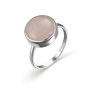 Кольцо из серебра с розовым кварцем