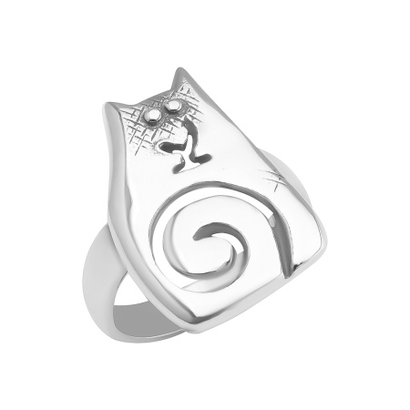 Серебряное кольцо «Котофеич»
