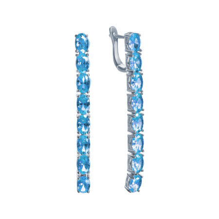 Серьги из серебра с кубическим цирконием