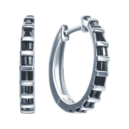 Серьги из серебра со шпинелью