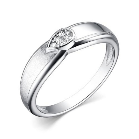 Кольцо из серебра с бриллиантом
