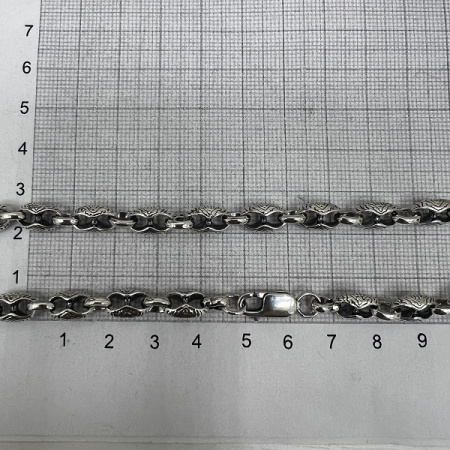 Серебряная цепь «Млечный Путь» с узором